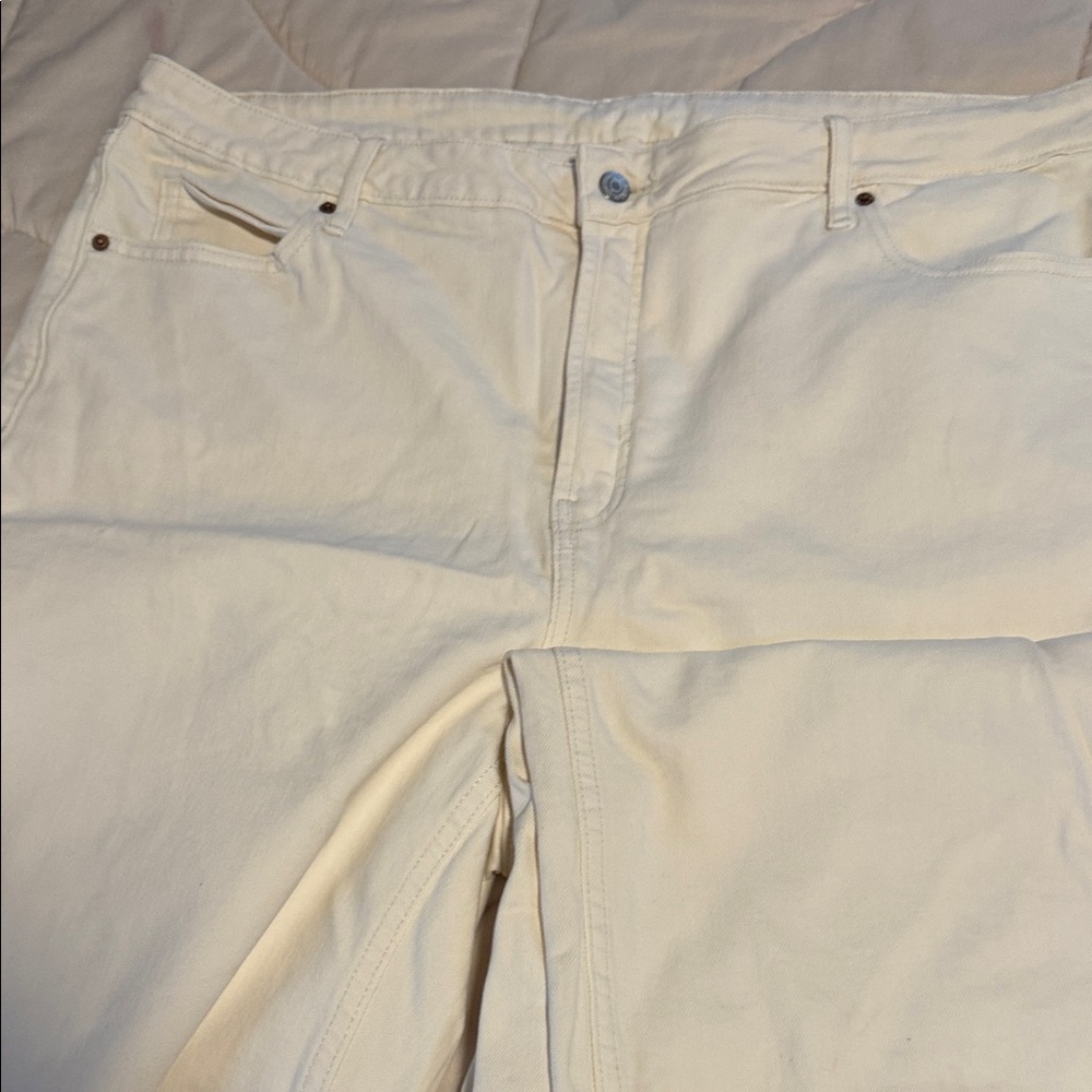 Women's Cream Jeans Old Navy Wide leg